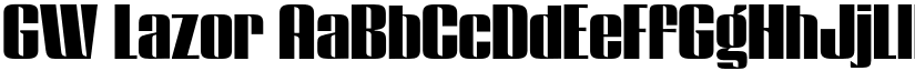 GW Lazor font