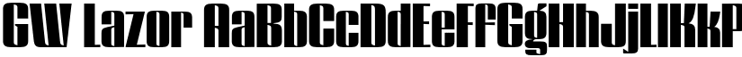 GW Lazor font