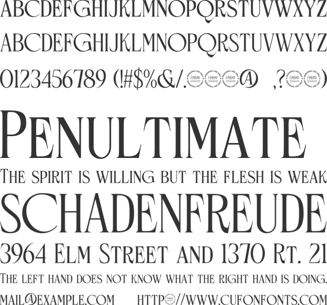 Rosevine FREE font preview