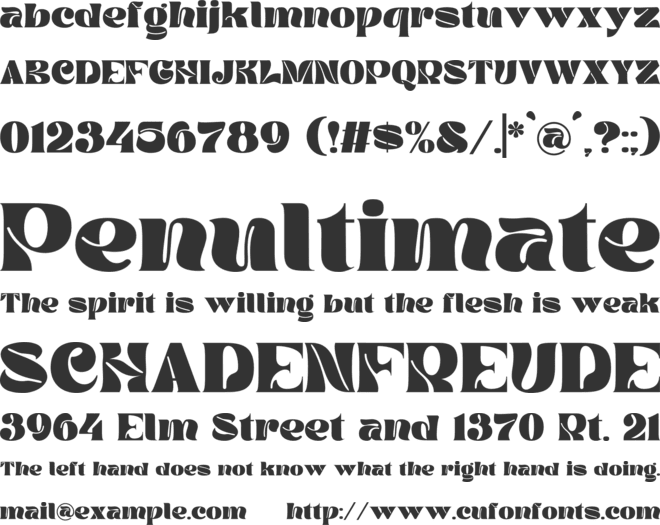 Bangond font preview