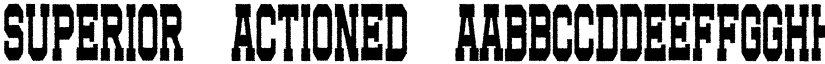 Superior Actioned font