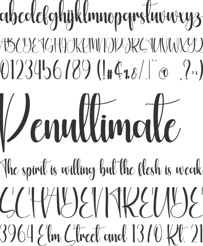 Markers font preview