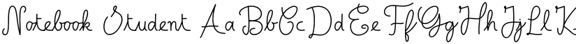 Notebook Student font download