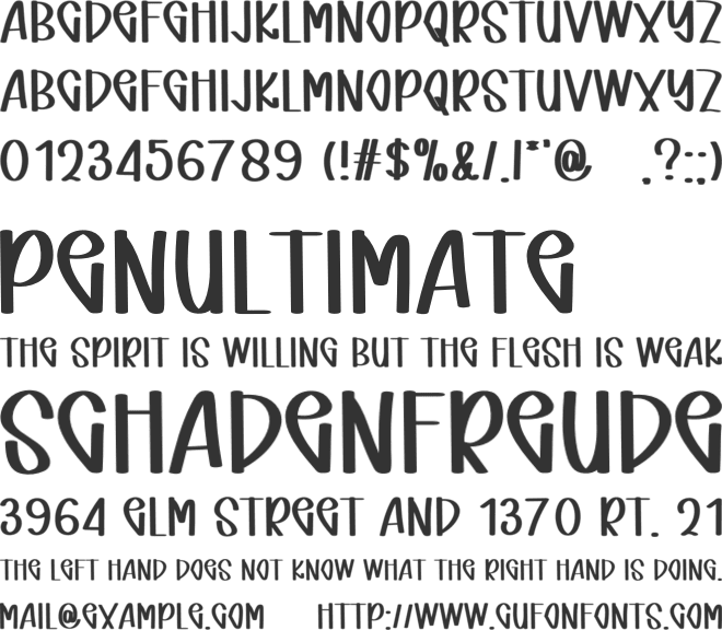 Bubbly Letter font preview