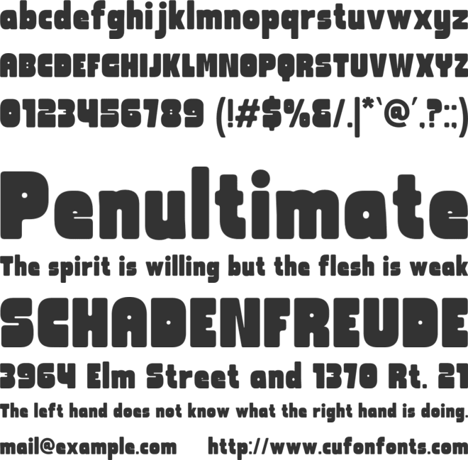 Bitsand font preview