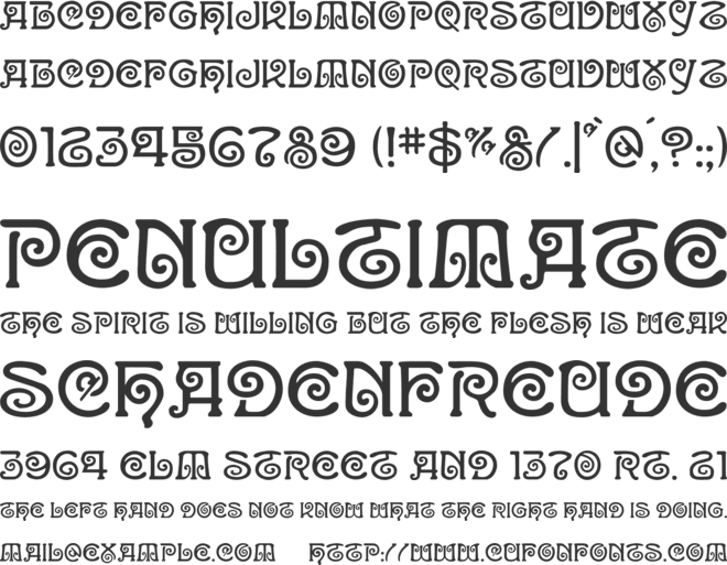 Swirl-a-Whirl font preview