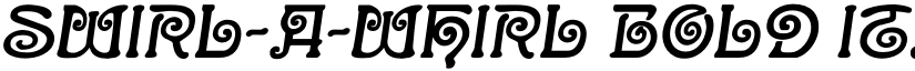 Swirl-a-Whirl Bold Italic font