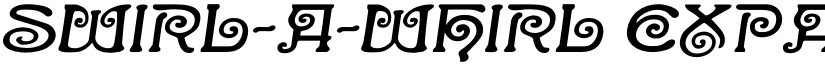 Swirl-a-Whirl Expanded Italic font