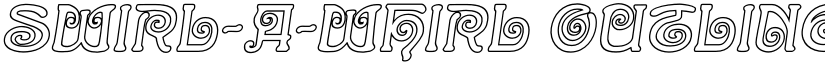 Swirl-a-Whirl Outline Italic font