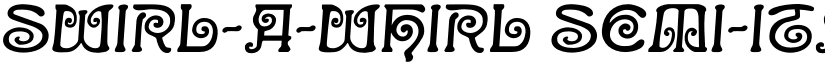 Swirl-a-Whirl Semi-Italic font