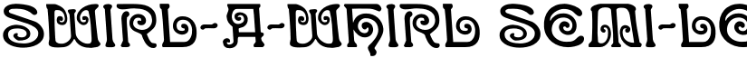 Swirl-a-Whirl Semi-Leftalic font
