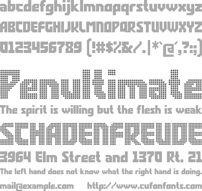 Rukyltronic font preview