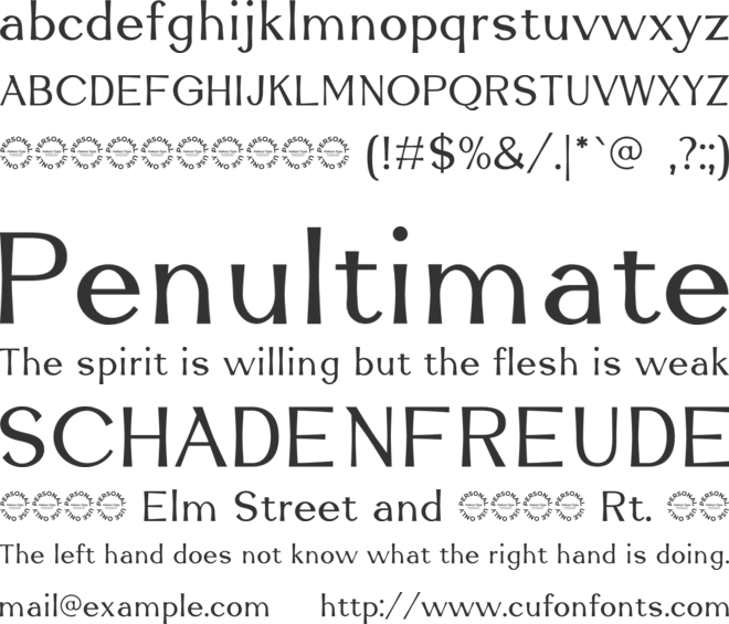 Velyra font preview
