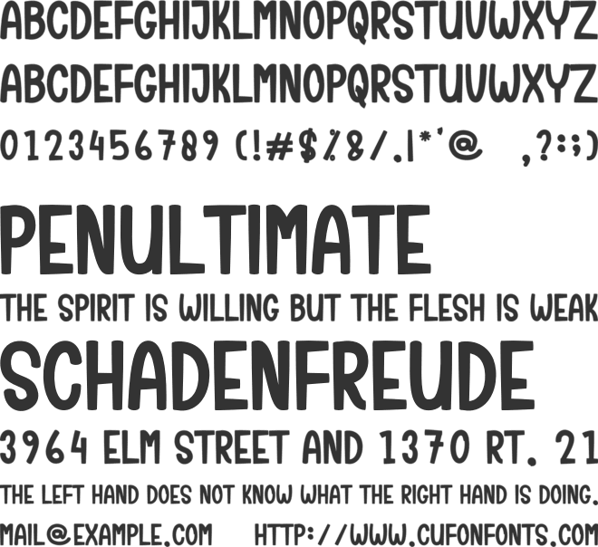 Present Handmade font preview