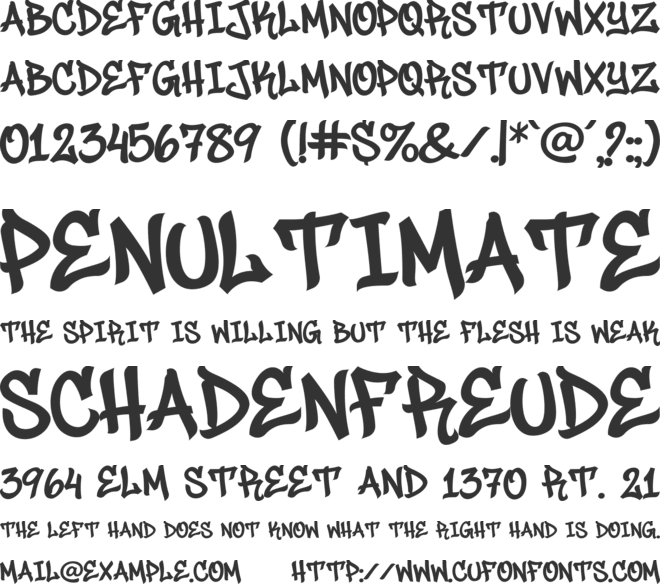 Junky Style font preview