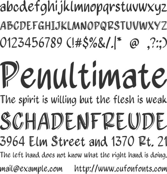 Silouette Upper font preview