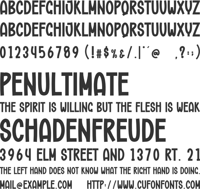 Night History font preview