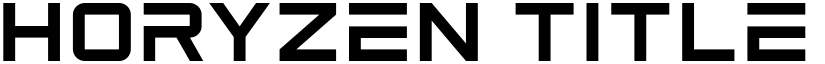 Horyzen Title Bold font