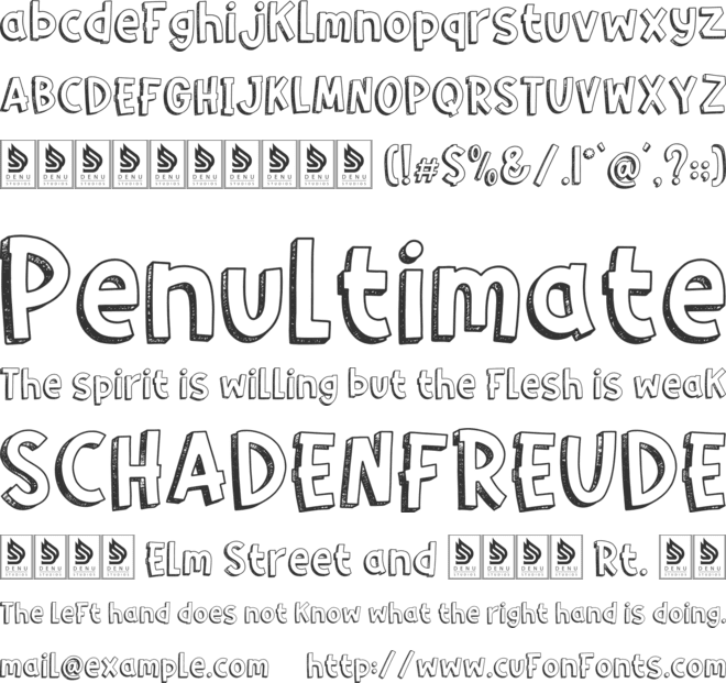 Formelo Sketchy font preview