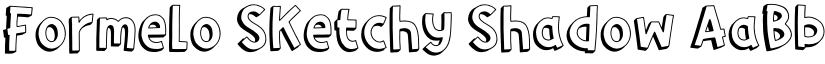 Formelo Sketchy Shadow font