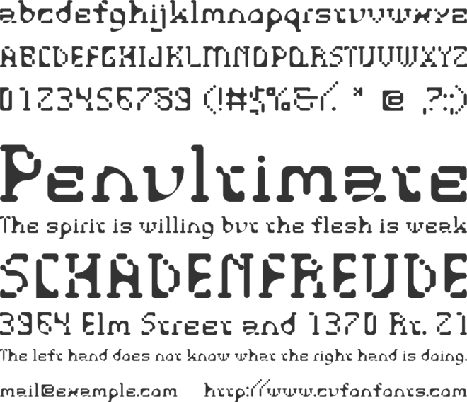 Groutpix Flow Alien font preview