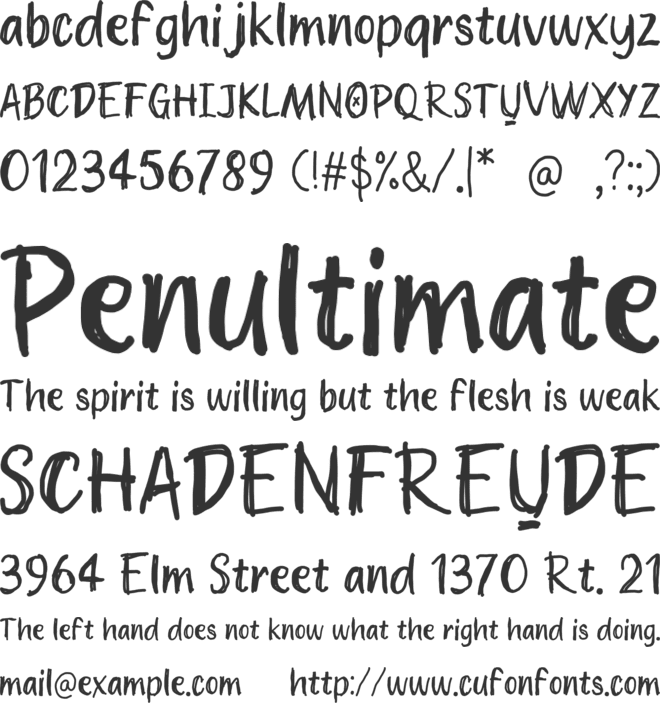 Broken Bohemian font preview