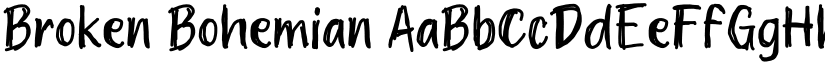 Broken Bohemian font download