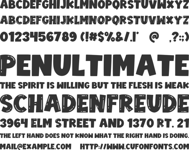 KIndness Quirky font preview