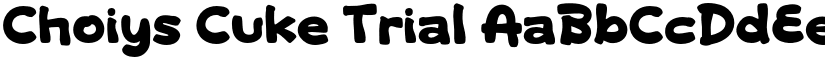 Choiys Cuke Trial font download