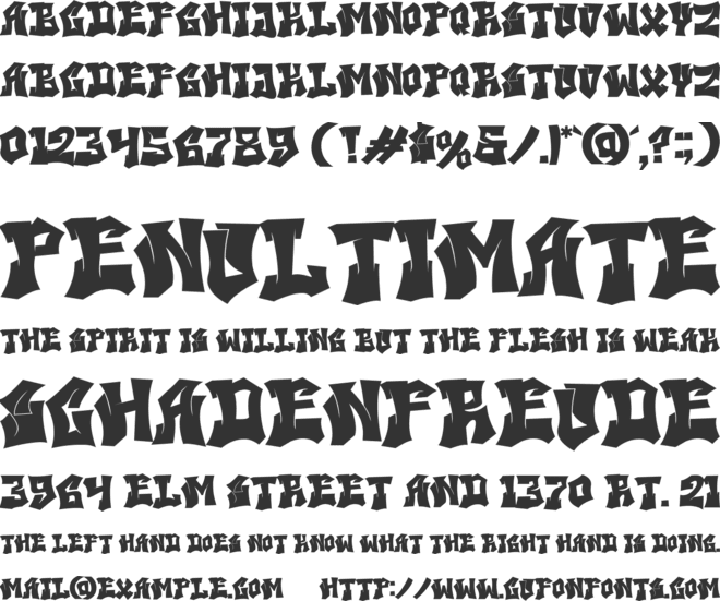 UNDER BOOM font preview