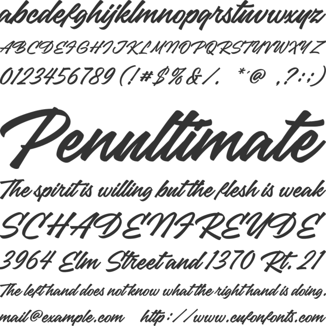 Hicheta font preview