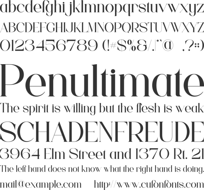 Chenno font preview