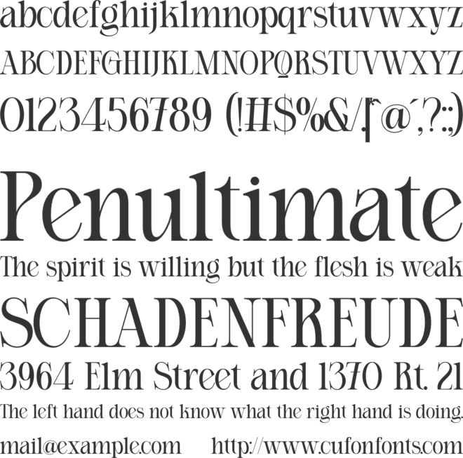 Morhena font preview