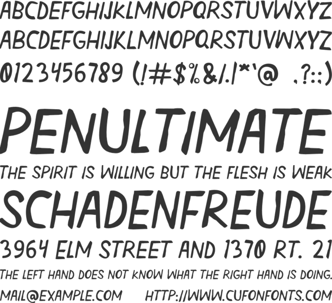 Norganic font preview