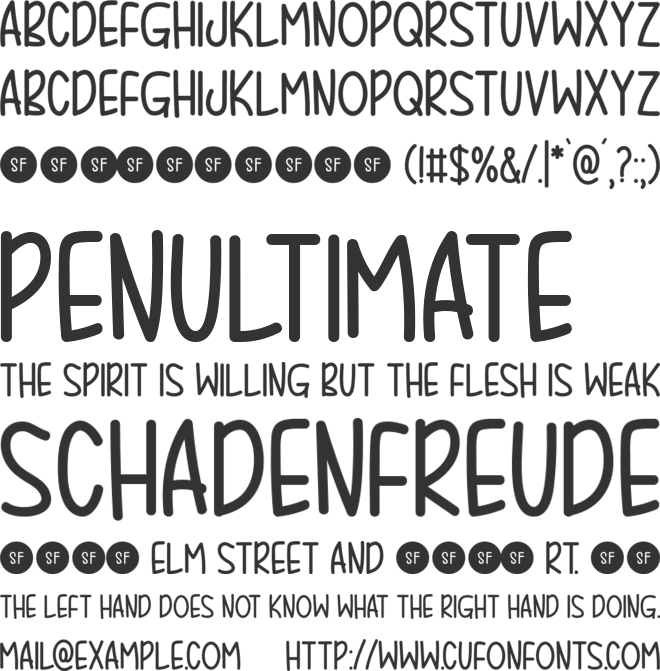 Begin Fresh font preview