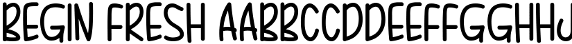 Begin Fresh font