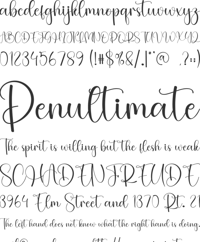 Sweety font preview