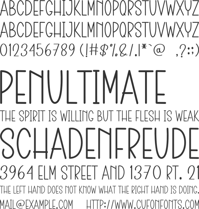House Romantic font preview