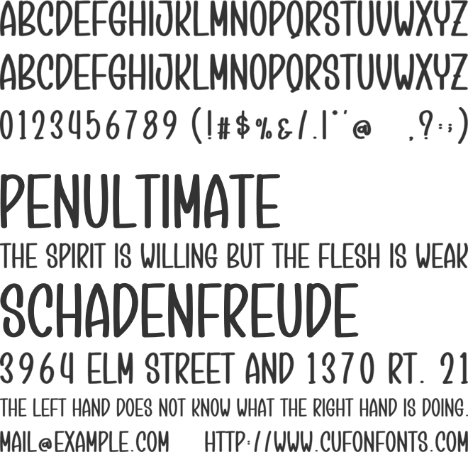 Sticker Planner font preview