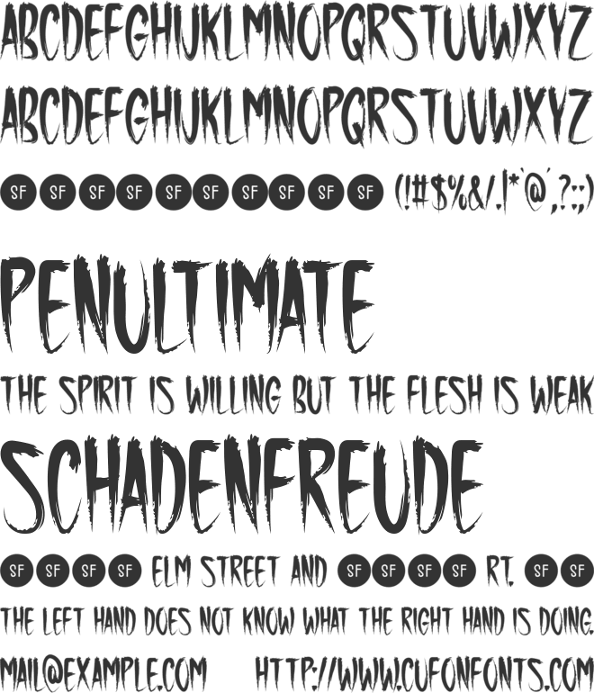 Comeback font preview
