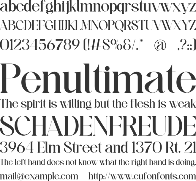 Skinova font preview