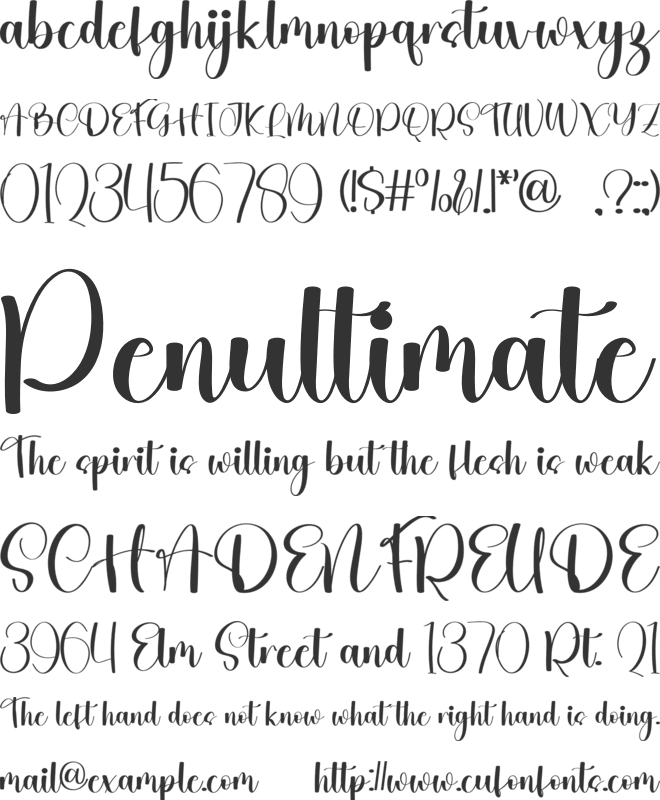 Midnight Billiard font preview