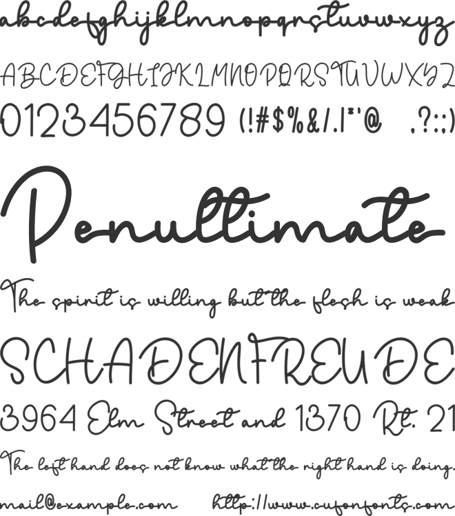 Encanting Christmas font preview