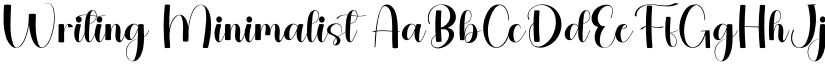 Writing Minimalist font