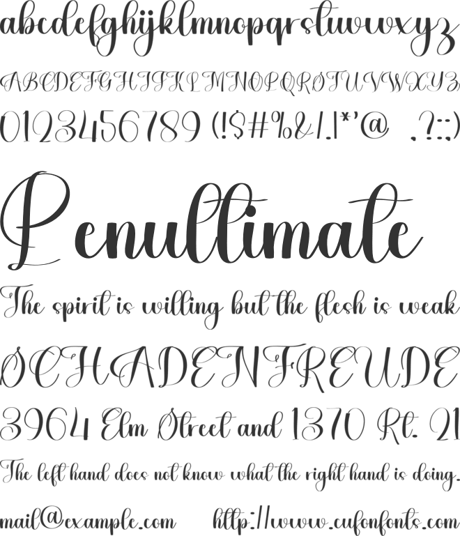 Thirsty font preview
