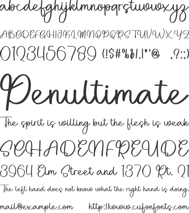 Daddy Hearth font preview
