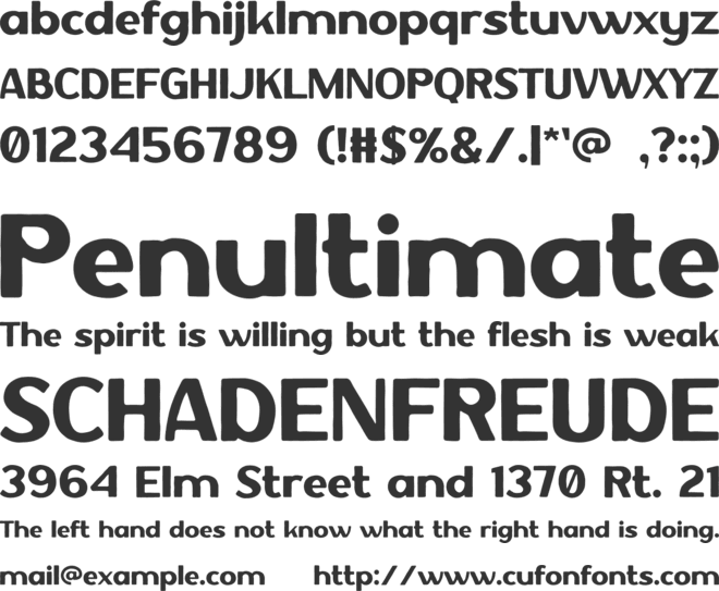 QUENTRA font preview