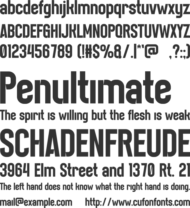 BRUTEX font preview