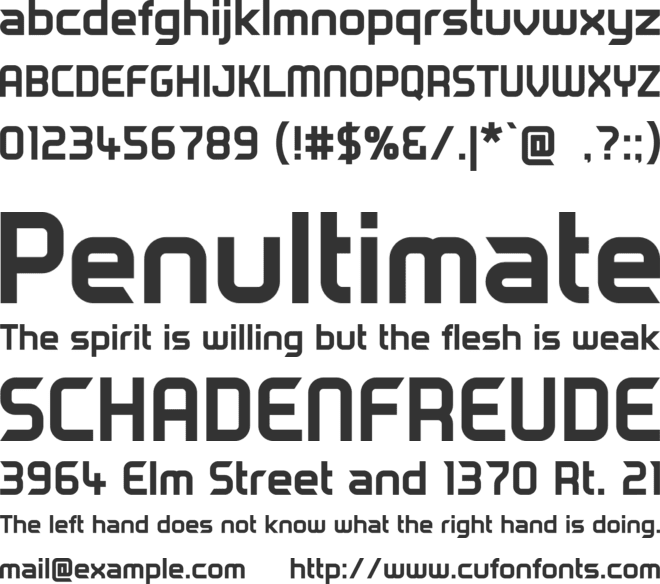 Stereohead font preview