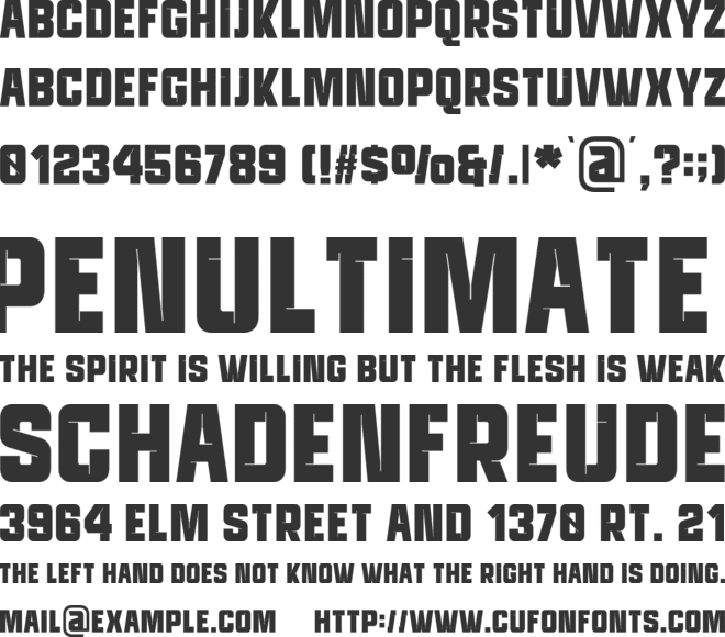 Ghore font preview